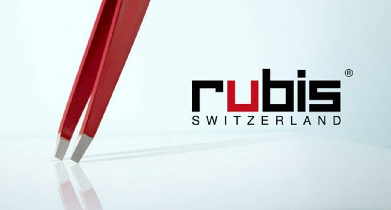 RUBIS Switzerland Tweezers swiss made professional eyebrows l'Officina Paris